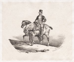 Facteur ou deux chevaux attelés