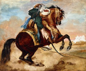 Turc chevauchant un cheval alezan brun, c.1810