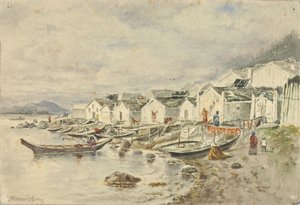 Le village indigène du ranch, Sitka, 1884