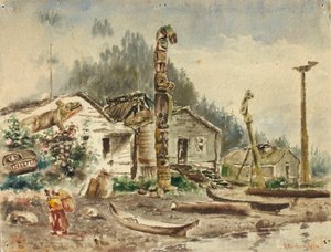 Vue de Wrangell, Alaska, en 1884