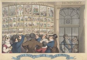 Honi. Soit. Qui. Mal. Y. Pense: La boutique de caricatures de G. Humphrey, 27 St. James..., 12 août 1821 - Theodore Lane