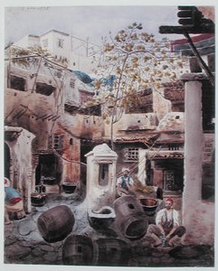 Une teinturerie, Rue du Divan, Alger. c.1835