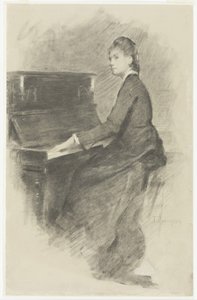 Au piano, ca. 1887