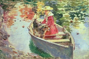 Mlle Motes et son Chien Shep, 1893