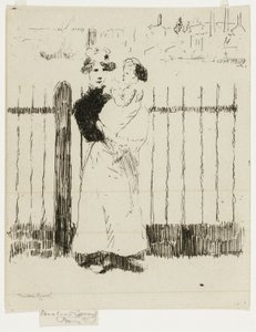 Emma et son bébé, Chelsea Embankment - Theodore Roussel