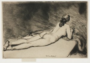 Figure nue allongée