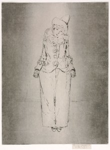 Pierrot en pied, portrait de Lady A. C. - Theodore Roussel
