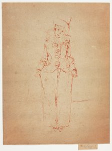 Pierrot en pied, portrait de la Dame A. C. - Theodore Roussel