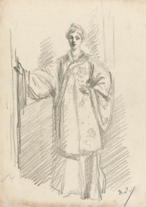 Figure debout en robe chinoise - Theodore Roussel