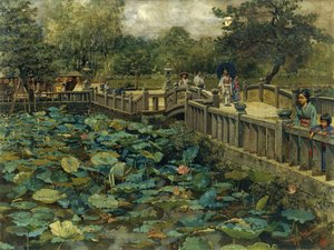 Étang de Lotus, Shiba, Tokyo - Theodore Wores