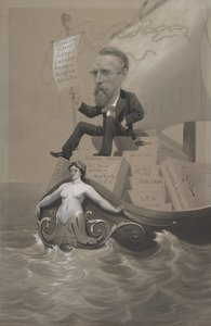 Samuel P. Avery transportant ses trésors à travers la mer, vers 1875-80 - Theodore Wust