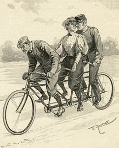 Bicyclette pour trois personnes, appelée tandem - Theodore Zasche