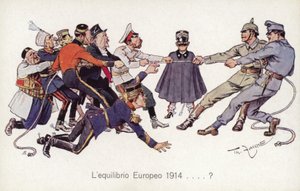 Les Alliés de la Première Guerre mondiale jouant à la corde avec les puissances centrales