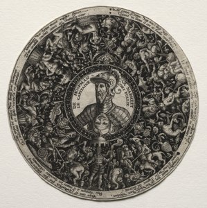 Conception pour un plat avec médaillons, vers 1558 - Theodore de Bry