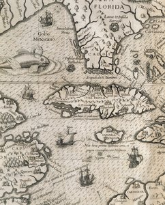 Île de Cuba, Floride et golfe du Mexique, gravure de l