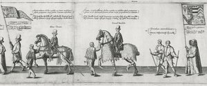 Huissiers dans le cortège funèbre de Sir Philip Sidney en route vers la cathédrale Saint-Paul