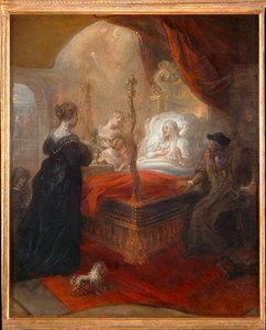 Saint Francois de Paule prophetisant un fils à Louise de Savoie ...