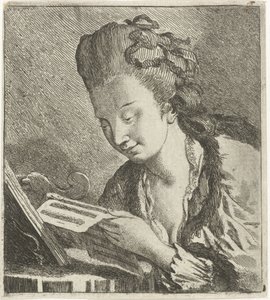 Jeune femme lisant une partition - Theodorus de Roode