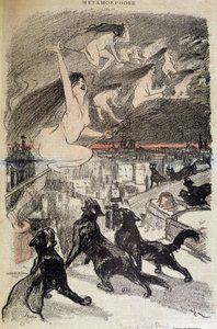 Métamorphose des chats en sorcières - Théophile Alexandre Steinlen