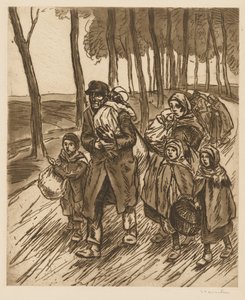Famille de réfugiés - Théophile Alexandre Steinlen