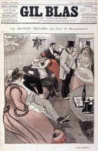 La Maison Tellier par Guy de Maupassant - par Steinlen, dans « Gil Blas » du 09/10/1892 - Théophile Alexandre Steinlen