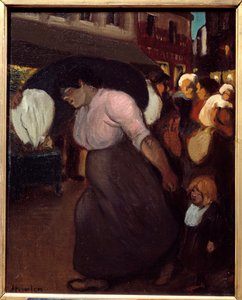 La machine à laver. Peinture de Théophile Alexandre Steinlen (1859 - 1923), XXe siècle. Huile sur toile. Vernon, Musée Poulain