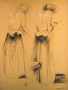 Deux études de femmes vues de dos