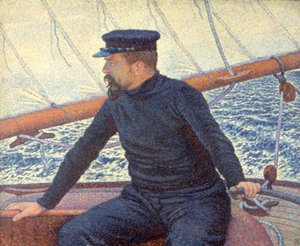 Paul Signac sur son bateau