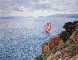 La voile rouge - Théo van Rysselberghe