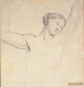 Modèle féminin, demi-figure avec bras levés - Théodore Chassériau