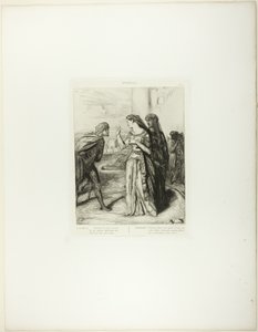Soyez donc joyeux Cassio, planche 6 (acte 3, scène 3) de Othello - Théodore Chassériau