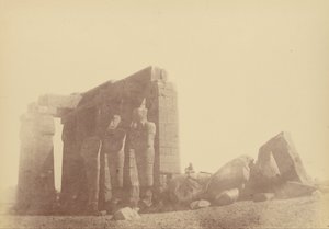Vue rapprochée du colosse du Ramasseum - Théodule Devéria
