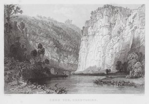 Chee Tor, Derbyshire (gravure) - Thomas (after) Allom