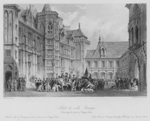 Hôtel-de-ville, Bourges, anciennement la maison de Jacques Cœur (gravure)