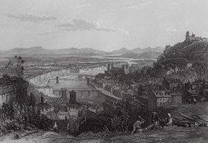 Lyon, depuis La Croix Rousse - Thomas (after) Allom
