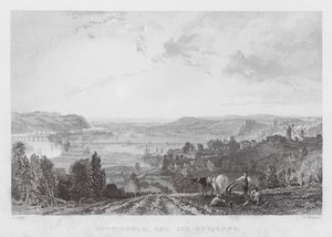 Nottingham et ses environs (gravure) - Thomas (after) Allom