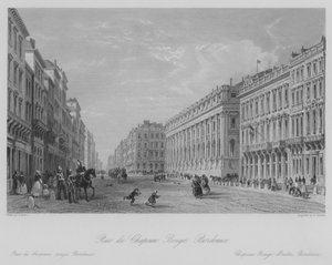 Rue du Chapeau Rouge, Bordeaux (gravure) - Thomas (after) Allom