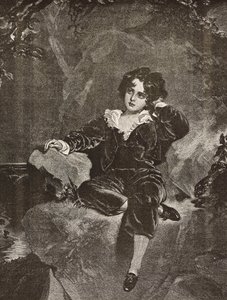 Portrait de Maître Lambton enfant, Charles William Lambton, le Garçon Rouge, gravure d