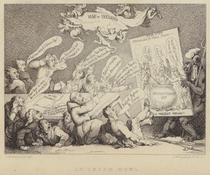 Un hurlement irlandais : réunion de la Convention nationale des Irlandais unis montrant les horreurs du républicanisme exemplifiées par la Révolution française