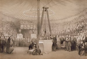 Le prince Albert posant la première pierre de la nouvelle Bourse royale, Londres, 17 janvier 1842 - Thomas Allom