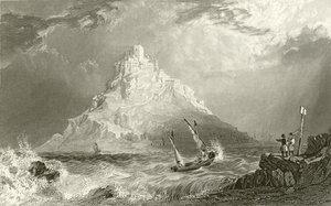 Le Mont Saint-Michel, Cornouailles - Thomas Allom