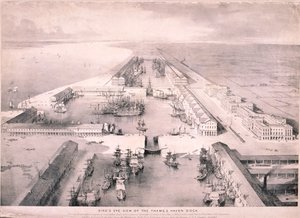 Thames Haven Dock, Londres - Thomas Allom