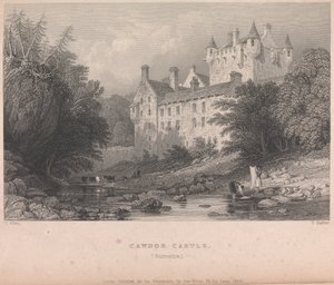 Château de Cawdor, Narnshire (publié par G. Virtue); page 59 (Volume Un)