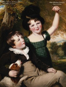 Portrait de Thomas Osborne Bateman, 8 ans, avec son frère, Hugh Athelstan, 6 ans, 1818