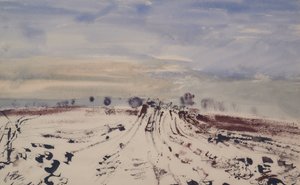 Le chemin de la ferme dans la neige, 20e siècle - Thomas Barclay Hennell