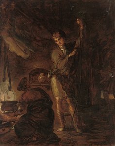 Scènes de "The Task" de William Cowper, un garçon tendant un arc, 1785