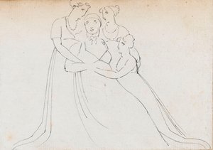 Les nièces de Nelson - Miss Bolton et Charlotte Nelson, plus tard Lady Hood - Thomas Baxter