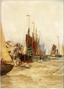 Le Premier Bateau de la Pêche au Maquereau, Boulogne, 1889