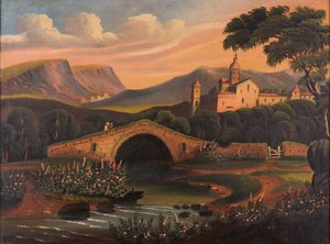 Scène Italienne avec Pont, 1840-1860