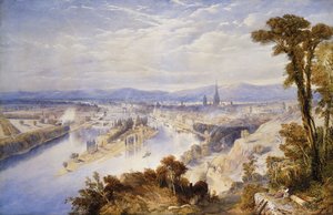 Rouen depuis la colline de Sainte-Catherine, 1849